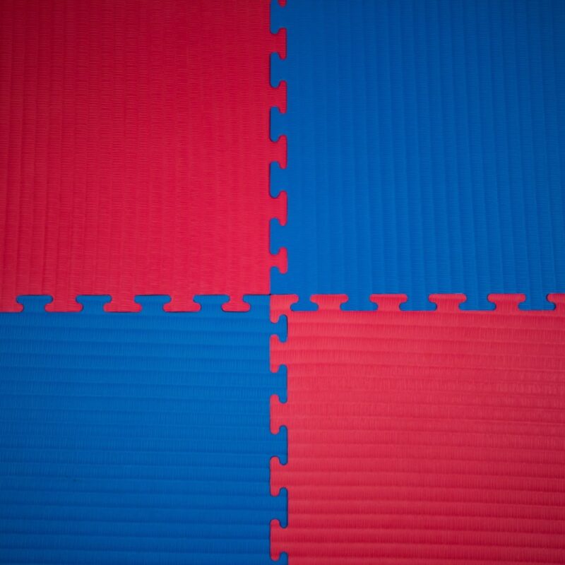 Modro-červená podložka na kickbox 2,5 cm PREMIUM